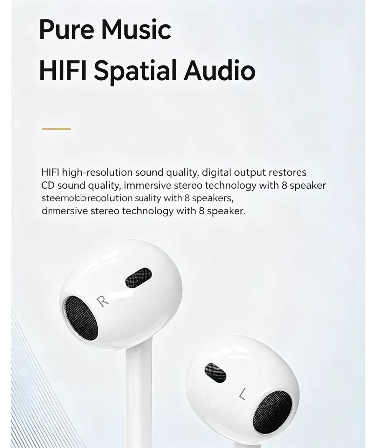 Wired Half‑In‑Ear Headphone Ty - đánh giá và giá Type C Wired Earphones With Mic