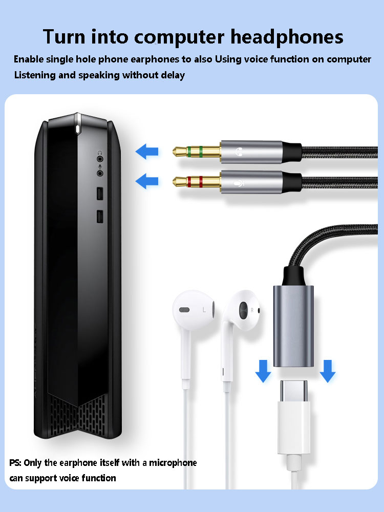 3.5mm Male to Type-C Aux Audio - đánh giá và giá Type C Wired Earphones With Mic