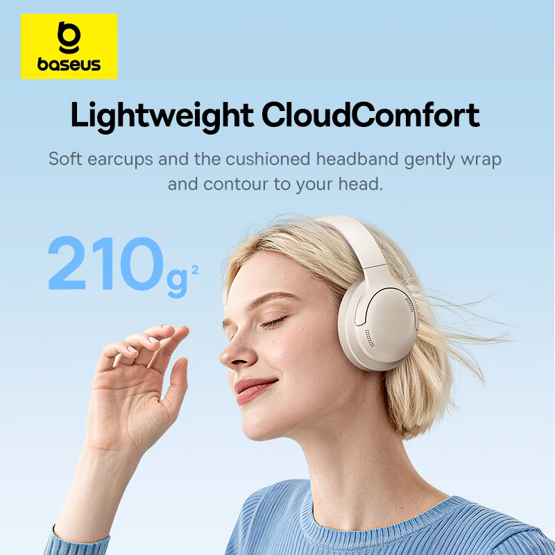Baseus Wireless Headphones Blu - đánh giá và giá Anc Wireless Over Ear Headphones